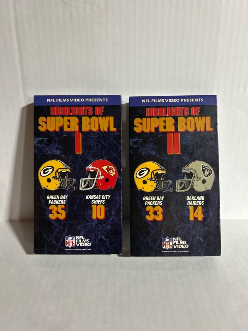 Original VHS Highlights of NFL Super Bowl I & II Green Bay KC Oakland Raiders
